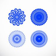 set of abstract blue circle pattern for design N2