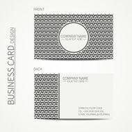 Business card template for design Pattern with triangle Calling card