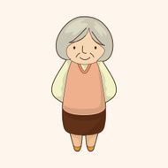 family grandmother character theme elements N42