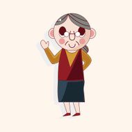 family grandmother character theme elements N44