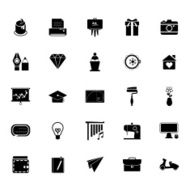 Art and creation icons on white background