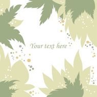 Cute floral seamless background with text place
