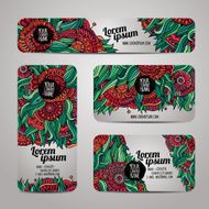 Corporate Identity templates set with flowers