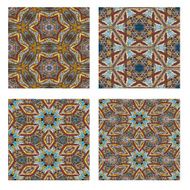 Set of colorful Rock and bead Seamless Mosaic background N2