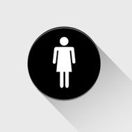 Woman Toilet icon great for any use Vector EPS10