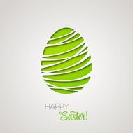 Happy Easter card decorated paper egg