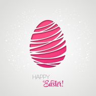 Happy Easter card decorated paper egg N2