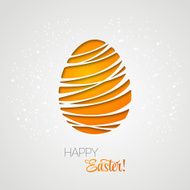 Happy Easter card decorated paper egg N3