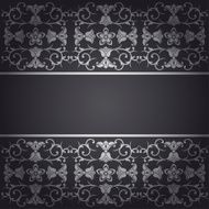 Black baroque background flowers