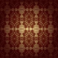 Seamless floral baroque brown background