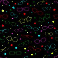 Seamless pattern with hipster stylish glasses frames N3