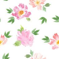 Watercolor flowers seamless pattern N4