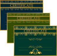 Elegant template of certificate diploma N7