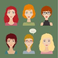 women avatar set