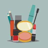 Vector of cosmetic set background