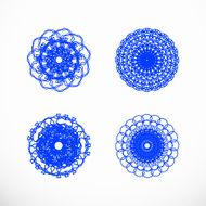 set of abstract blue circle ball pattern for design
