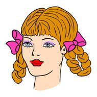 woman&#039;s face N16