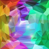 Abstract bright polygonal triangular background with glaring lights for design N36