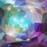 Abstract bright polygonal triangular background with glaring lights for design N37