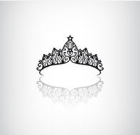 vector vintage elegant decorated with star crown icon N2