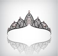 vector vintage elegant decorated with star crown icon N3