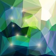 Abstract bright polygonal triangular background with glaring lights for design N39