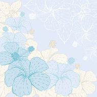Card with stylized flowers