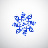 abstract blue vector floral pattern for design