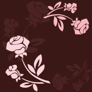 Floral background with rose in pastel tones