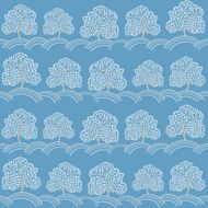 Winter trees seamless pattern (Abstract season background