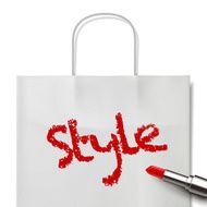 style word written by red lipstick