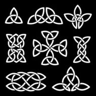 Set of Celtic knots