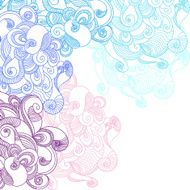 Abstract Waves Background Vecto Hand drawn illustration N2