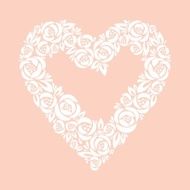 Floral love garland in the heart shape design
