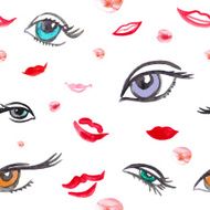 eyes and lips