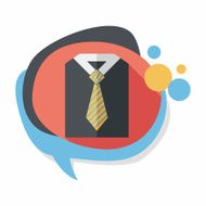 business shirt and tie flat icon with long shadow eps10 N27