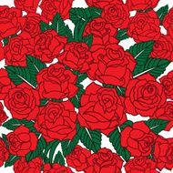 vector pattern with roses N5