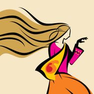 Beautiful woman vector