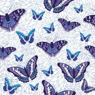 seamless pattern with butterflies N19