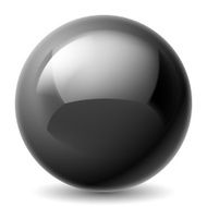 Black metallic ball