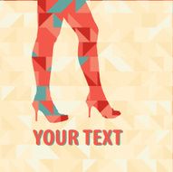 Sexy legs on a triangles pattern