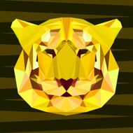 bright colored abstract geometric polygonal tiger background