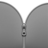 zipper isolated on white background N3