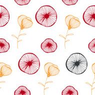 Seamless pattern with poppies N3
