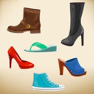 Women&#039;s fashion shoes various models
