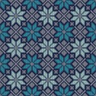 Knitted Vintage Sweater Design Fair Isle Seamless Pattern