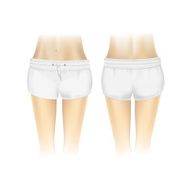 Vector White Shorts for Women Isolated on Background N4