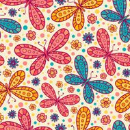 Seamless pattern with stylized butterflies N9