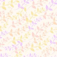 Seamless pattern with leaves in retro style