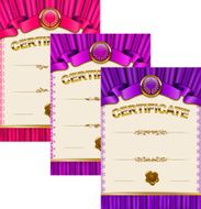 Elegant template of certificate diploma N10